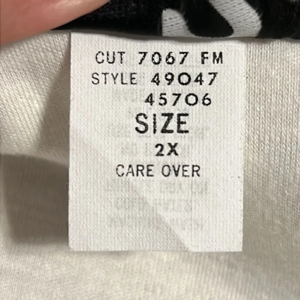 Vintage T-Shirt Woman's Size 2X Why Not? White Floral Textured Colorful USA - Picture 9 of 10